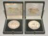 Ian Botham. Two silver metal medals from England v New Zealand Test Series held in 1983 and 1986 presented for appearances in the two Test series. The medals with relief of ball and stumps and wording, ‘Cornhill Insurance Test Series. England v New Zealan - 3