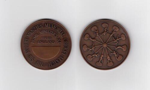 Ian Botham. &lsquo;The Sir Robert Menzies Memorial Cricket Match. Prime Minister&rsquo;s XI v England&rsquo; 1986. Bronze metal medallion produced by the Royal Australian Mint and presented to Botham as a member of the England team for the match played at the Manuka Oval, 