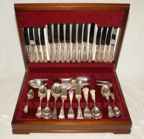 Ian Botham. &lsquo;England tour of Australia 1986-87&rsquo;. Silver plated sixty piece canteen of cutlery presented to Ian Botham to commemorate playing for England in Australia in 1986/87. The canteen of cutlery includes settings for 8 people plus serving spoons, ch
