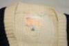 Kapil Dev. Haryana & India 1975-1994. Original India woollen sleeveless sweater worn by Kapil Dev during his playing career, probably 1980s. The sweater with India colours of dark blue, yellow and pale blue to neck and waist. Made by Mohla Traders, India. - 3