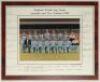 &lsquo;England World Cup Team Australia and New Zealand 1992&rsquo;. Official colour photograph of the England touring party seated and standing in rows wearing cricket attire. The photograph by Graham Morris measures 9.25&rdquo;x6.5&rdquo;, laid to official photographer&rsquo;s mount