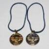 Ian Botham. &lsquo;Benson & Hedges World Cup 1992&rsquo;. Two original gold metal medals presented to Botham for the launch of the 1992 World Cup held in Australia and New Zealand. The medals with colour World Cup emblem to centre. Engraving to verso, &lsquo;Australia, New - 2
