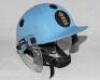 Ian Botham. A light blue one day international batting helmet with clear side visor protection, by Albion C&D Australia, worn by Botham during his playing career. The helmet with embroidered England &lsquo;three lions & crown&rsquo; emblem to front. Lacking one of th - 2