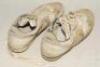 Ian Botham. A pair of Nike cricket shoes with part leather upper and metal studs to sole, worn by Ian Botham in the late 1980&rsquo;s, the boots with distinctive Nike &lsquo;Swoosh&rsquo; tick. The shoes were personalised for Botham by Nike and &lsquo;IAN&rsquo; is printed to the hee