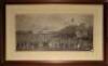 &lsquo;Lord&rsquo;s Cricket Ground&rsquo; circa 1880. A large albumen print of the old pavilion at the M.C.C. ground depicting players and a large gathering of spectators on the field of play with handwritten title to lower left margin. Name, possibly &lsquo;Barraud&rsquo;, to lower l