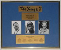 Ian Botham in show business. Three framed and glazed items relating to stage events in which Botham featured. Includes ‘The King and I’ tour of ‘An Evening with Ian Botham & Viv Richards’ with window mounted mono photographs of Botham, Richards and Master