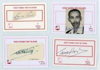 West Indies ‘One Test Wonders’ 1939-2008. Seven individual signatures, the majority in ink, of players who made only one Test appearance, each on ‘West Indies Test Player’ card. The majority on piece or label laid down, some signed to the card. Signatures