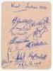 West Indies Test cricketers 1928 onwards. Black file comprising a comprehensive collection of one hundred and twenty five individual signatures on white cards, mainly post-war, the majority signed in ink with printed ‘West Indies Test Player’ title and bo - 4