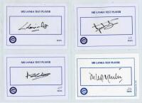 Sri Lanka and Zimbabwe 1980s onwards. Blue file comprising a collection of twenty signatures on printed cards of Test and first-class Sri Lanka cricketers, and twenty Zimbabwe players. Some signatures on labels laid down. Sri Lanka signatures include Vaas