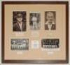 Yorkshire C.C.C. Legends&rsquo; 1920s/ 1930s. Three signatures in ink of Yorkshire players Arthur Dolphin, Roy Kilner and Hedley Verity, each signed to piece and window mounted below accompanying photographs of each player, and team photographs/ postcards of th