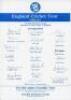 England Tours 1982-1986. Four official autograph sheets, each fully signed, for tours to Australia & New Zealand 1982/83 (19 signatures), to Fiji, New Zealand & Pakistan 1984 (18), to Sri Lanka, India & Australia 1984/85 (20), and to Bangladesh, Sri Lanka