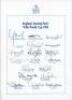 England Tours 1991-1996. Four official autograph sheets, three fully signed, for tours to New Zealand 1991/92 (18 signatures), to India & Sri Lanka 1992/93 (20), to Australia 1994/95 (20), and to Pakistan & India for the World Cup 1996 (18, lacking DeFrei - 4