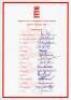 England ‘A’ Tours 1991-1999. Six official autograph sheets, of which four are fully signed. Tours are to Pakistah & Sri Lanka 1991 (18 signatures, lacking one), to Australia 1993 (18), to India & Bangladesh 1994/95 (19), to Australia 1996 (17), to Kenya & - 6