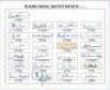 &lsquo;Players Taking 200 Test Wickets&rsquo;. 1950s onwards. Autograph card with printed title and printed players&rsquo; names. Signed by twenty five players to take 200 Test wickets. Signatures are Hadlee (New Zealand), Botham, Statham, Bedser, Snow, Willis, Trueman, Un