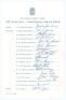 New Zealand tour to England, India and Pakistan 1969. Official New Zealand Cricket Council autograph sheet signed by all seventeen members of the touring party. Signatures include Dowling (Captain), Pollard, Burgess, Collinge, Congdon, D. Hadlee, Howarth,