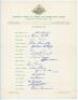 Australian tours of England 1964 & 1968. Two official autograph sheets. The 1964 signed by sixteen members of the party including Simpson (Captain), Booth, Burge, Connolly, Corling, Grout, Hawke, Jarman, Lawry, McKenzie, Martin, O’Neill, Potter, Repath, S