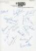 Surrey C.C.C. 1958 & 1971. Two official autograph sheets of Surrey teams. The 1958 page signed to &lsquo;Surrey County Cricket Champions&rsquo; sheet, seventeen signatures in ink including May, A. & E. Bedser, Laker, Lock, Constable, Clark, Barrington, Stewart, Edric - 2