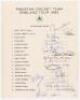 Pakistan tours to England 1982 and 1987. Two official autograph sheets with printed title and players’ names, both fully signed in ink by the listed members of the touring parties and others. Tours are 1982 (20 signatures) and 1987 (19). Players’ signatur