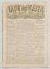 ‘Land and Water. Hunting, Shooting, Fishing, Practical Natural History’. Original early tabloid magazine with attractive decorative masthead. Vol. XI no. 272, London 8th April 1871. 17pp, vii. The section on p.244, ‘Sporting Notes from Australia’, include