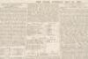 First Australian tour to England. ‘The Times’. 28th May 1878. Original early copy of the newspaper. p.11 cols. 2 and 3 includes a report of the tour match ‘Marylebone Club and Grounds v. The Australians’ at Lord’s, 27th May 1878, the second match of the A - 3