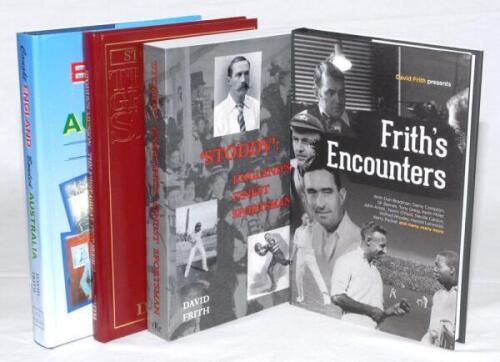 Books by David Frith. Four titles by Frith, all signed by the author, including one limited edition. Three hardbacks are ‘Stoddy’s Mission. The First Great Test Series 1894-1895’, St. Leonards, New South Wales 1994. Limited edition no. 87/100. ‘Caught Eng