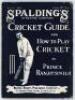 ‘Spalding’s Athletic Library. Cricket Guide and How to Play Cricket’. Prince Ranjitsinhji. British Sports Publishing Company, London. Vol. 1 No. 12, 1906. Original decorative black paper wrappers. Padwick 468. Minor wear to wrapper extremities, rusting to