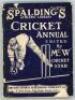 ‘Spalding’s Athletic Library. Cricket Guide and How to Play Cricket’. Prince Ranjitsinhji. British Sports Publishing Company, London. Vol. 1 No. 12, 1906. Original decorative black paper wrappers. Padwick 468. Minor wear to wrapper extremities, rusting to - 3