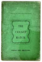 The Cricket Match. A Poem in Two Cantos. Copthall Chambers (Thomas Smith). London 1859. Original green decorative wrappers. Gilt to all page edges. Contains references to ‘Felix’ and his ‘Catapulta’. Padwick 6525. Soiling to wrappers, internally in good c