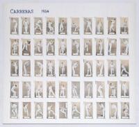 ‘A Series of Cricketers’ Carreras, London 1934. Full set of fifty cards, all with buff and white fronts, inscription to backs ‘Fine Quality Cigarettes’. Card no. 3 titled ‘B.J. Barnett’ to front, ‘B.A. Barnett’ to back. ‘Famous Cricketers’, Carreras ‘Turf