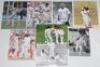 England v Pakistan 1987-1996. Sixteen original colour and mono press photographs, magazine cutting etc. of match action of England and Pakistan players. Each photograph signed by the featured player. Signatures include Bruce French, Devon Malcolm (2 diffe