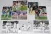 England, South Africa and Zimbabwe 1982-1998. Sixteen original colour and mono press photographs of match action and player portraits of England, South Africa and Zimbabwe players. Each photograph signed by the featured player(s). Signatures include Allan