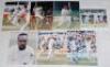 England and West Indies 1988-1994. Twenty two original colour and mono press photographs of match action and player portraits of England and West Indies players. Each photograph signed by the featured player(s). Signatures include Curtley Ambrose (2), Jim - 2