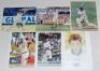 Australia and England 1990s. Thirty six original colour press and mono photographs of match action and player portraits of Australian players, of which six photographs are signed by the featured Australian player. Signatures are Shane Warne, Steve Smith, 