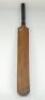 A ‘Pod’ cricket bat. An early 19th Century ‘pod’ cricket bat from around circa 1820. The bat is unspliced with narrow straight shoulders and flaring towards the toe. The face is unusually slight convex and the back of the blade is ridged and bowed. Part o - 4