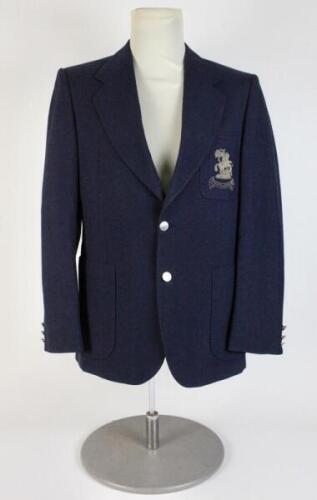 Brian William Luckhurst. Kent & England 1958-1976. ‘M.C.C. tour of Australia 1974-75’. M.C.C. navy blue blazer, by Burton, worn by Luckhurst on the tour of Australia with wired emblem of St. George and the dragon and below ‘Australia & N.Z. 1974/75’. The 