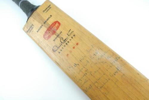 Denis Charles Scott Compton. Middlesex & England 1936-1958. A Slazenger ‘Denis Compton Autograph’ bat used by Compton in making his highest Test score of 278 for England against Pakistan in the second Test at Trent Bridge in July 1954. The bat inscribed t