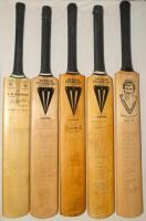 Worcestershire C.C.C. Four full size signed Duncan Fearnley bats including a ‘D.W. Richardson Autograph’ bat signed by fourteen members of the 1967 Worcestershire team, and to the verso by fifteen members of the India touring party, and twelve members of 