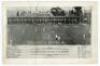 England v Australia 1905. ‘McLeod bowling to Hon. F.S. Jackson’. ‘First Test Match at Trent Bridge, Nottingham. May 29th 1905’. Original mono postcard showing the match in progress. With titles above and below, with teams named for each side to corners. P