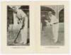 South Africa Test cricketers 1907. Five mono postcards each depicting a South Africa Test player in various batting and bowling poses. Player’s name printed to lower border. Players featured are J.A. Faulkner, R.O. Schwarz ‘The South African “Googlie” Bow - 3