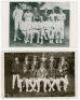 Middlesex team postcards 1903-1922. Five mono postcards of Middlesex teams, each with the players seated and standing in rows wearing cricket attire. Includes one real photograph postcard, Dainty Series, postmarked 1903 with annotated message to front mar - 3