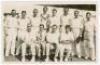 Somerset C.C.C. 1938. Original mono real photograph postcard of the Somerset team for the match v Worcestershire at Worcester, 17th- 19th August 1938, the players seated and standing in rows wearing cricket attire. Players are Lyon, Pearse, Barnwell, Lee,