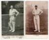 Leonard Charles Braund. Surrey, Somerset, London County & England 1896-1920. Four early original postcards of Braund depicted standing at the wicket, three in batting poses, the other holding a ball. One is are real photograph, Rotary Series no. 3809. Oth - 3