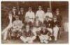 Surrey C.C.C. 1913. Excellent early mono real photograph postcard of the Surrey team, the players seated and standing in rows wearing cricket attire, caps and assorted blazers. E. Hawkins & Co., Brighton. Players featured include Bird, Hobbs, Hayes, Knigh