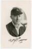 Alfred John William ‘Arthur’ Croom. Warwickshire 1922-1939. Mono real photograph postcard of Croom, head and shoulders in cameo, wearing Warwickshire blazer and Warwickshire cap. Very nicely signed in black ink by Croom. Photograph by A. Wilkes & Son of W