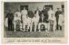 ‘Australians v Dublin University Eleven (Past and Present), June 1905’. Mono postally unused postcard of the Dublin University XI with two umpires, seated and standing in rows in cricket attire and blazers for the match played at College Park Dublin, 19th