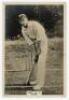 William John Abel. Surrey 1909-1926. Phillips ‘Pinnace’ premium issue cabinet size mono real photograph trade card of Abel standing full length at the wicket in batting pose wearing Surrey cap. No. 21.C. 4”x6”. Plain back. Minor silvering, otherwise in ve