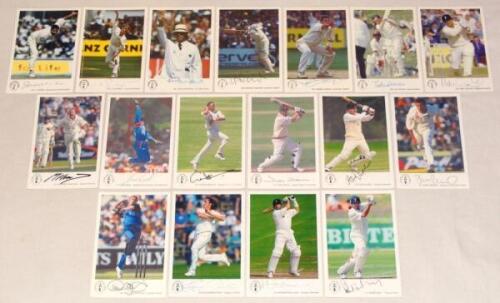 England. Classic Cricket Cards ‘International Cricketers’ series. Thirty three cards of England players and umpire, each signed by the featured player. Card numbers are 178 Giddins, 179 Schofield, 180 Hampshire, 188 Vaughan, 190 Caddick, 199 Dexter, 200 G