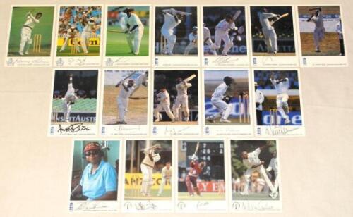 West Indies. Classic Cricket Cards (T.C.C.B./ E.C.B.) ‘International Cricketers’ series. Thirty cards of West Indies players and one commentator, each signed by the featured player. Signed card numbers are 7 Sobers, 9 Lloyd, 11 Richardson, 116 Lara, 117 C