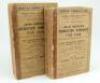 Wisden Cricketers’ Almanack 1908 and 1909. 45th & 46th editions. Original paper wrappers. The 1908 edition with some trimming to its size, some breaking to page block, old tape to wrapper extremities, some wear and loss to spine paper, front wrapper darke