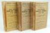 Wisden Cricketers’ Almanack 1910, 1911 and 1915. 47th, 48th & 52nd editions. Original paper wrappers. The 1910 and 1911 editions in similar condition with broken spine block, some tape to wrapper extremities, minor wear and slight darkening to wrappers, s